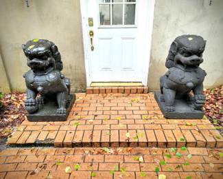 Balinese Volcanic Stone Foo Dog Set
(Very heavy!)