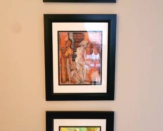 Framed original paintings by Daneal Eberly