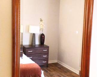 Wood frame mirror