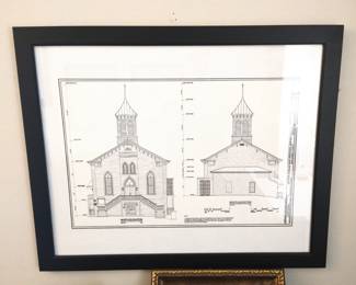 King Memorial Church Framed Elevation