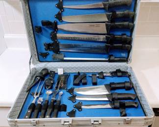 Chef's Knife Set with Aluminum Case