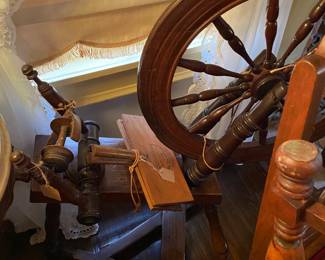 One of many spinning wheels.