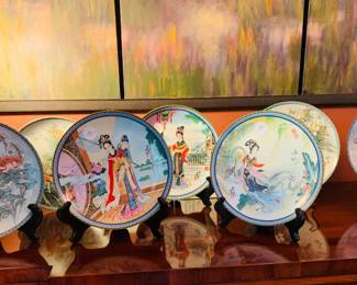 a collection of beautiful Asian Porcelain plates