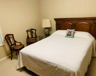 Queen size bed (one of three available)