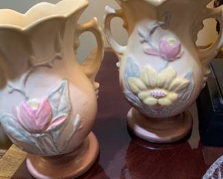 pair of perfect Hull pottery vases