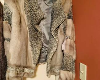 1990's era "Bomber" style fur short jacket