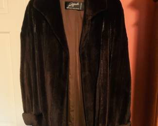 Shorter mink fur coat purchased at Raffeales