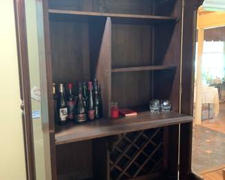 Inside of bar with drop down counter