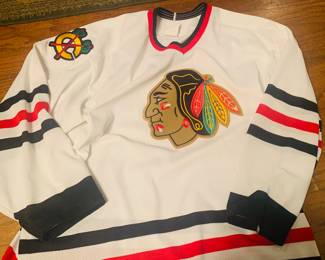 1980s Chicago Black Hawks jersey XL