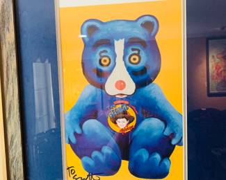 2nd Signed George Rodrigue “Tee Teddy Blue Beat” signed and numbered print
