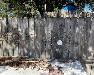 TONS of metal outdoor wall art, decor