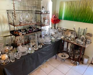 Lots of leaded crystal, signed pieces, and so much more!