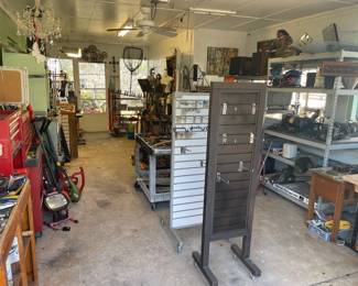 Lots of retail shelving on casters