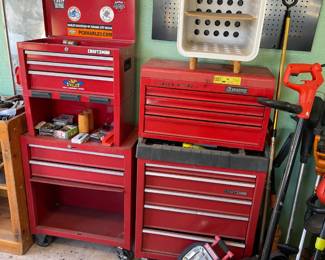 Lots of tool boxes and rolling racks