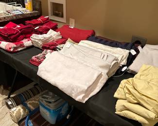 SHEETS, TABLECLOTHS ETC