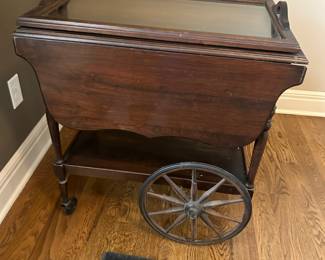 ANTIQUE SERVING CART