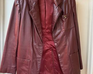 Women's Etienne Aigner Leather Jacket Size L