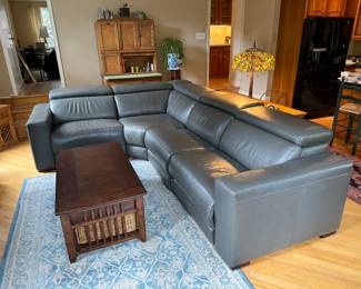 KUKA Trade Co. Leather Sectional                                                        LAF Power Recliner Chair (40"D x 43"W x 32"Back Height)                                                                                                                   Seating Wedge (51"W x 51"D x 70" Center Depth x 31"Back Height)                                                                                      Armless Power Recliner (34"W x 40"D x 32"Back Height)                                                                                                               RAF Power Recliner (40"D x 43"W x 32"Back Height)