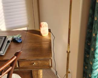 Late MCM brass floor lamp