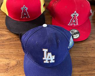 Official sports team hats.