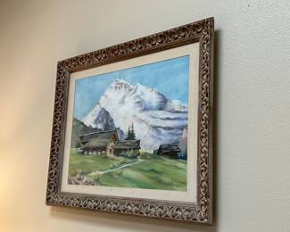 Rooms full of framed art .