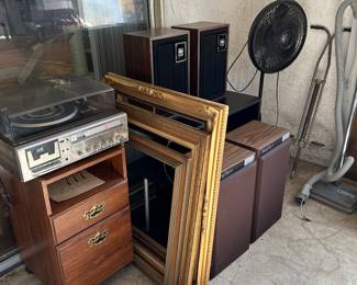 Lots of vintage speakers and stereo components