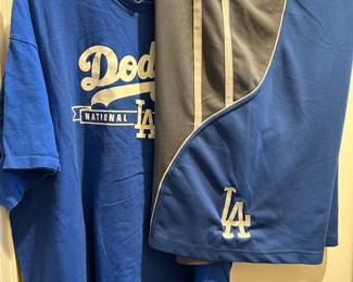 LA Dodgers clothing.