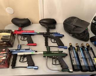 Paintball supplies.