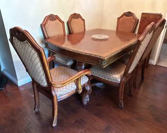 Get ready for Holiday entertaining with this beautiful dining table and matching China cabinet.