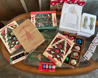Vintage Shiny Brite ornaments.