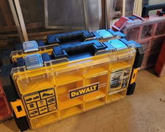 Dewalt, Milwaukee fastener storage cases, some full