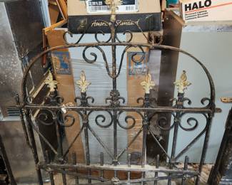 Ornate, antique iron fencing with 8 posts and 2 gates. 88.25 linear feet. Available for pre-sale: $4,900.00