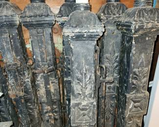 Ornate, antique iron fencing with 8 posts and 2 gates. 88.25 linear feet. Available for pre-sale: $4,900.00