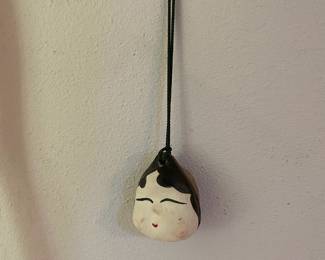 Painted Clay Japanese Folk Art - Woman’s Head