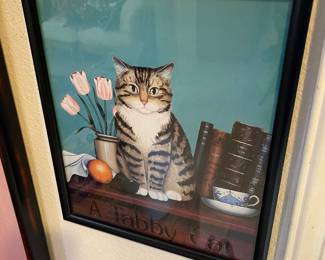 A Tabby Cat Print by Susan Powers