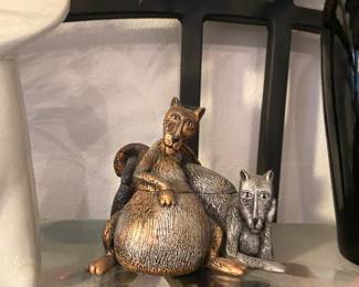 Marsha McCarthy Pair Of Cats Trinket Box