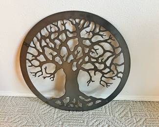 Tree of Life Round Metal Wall Art