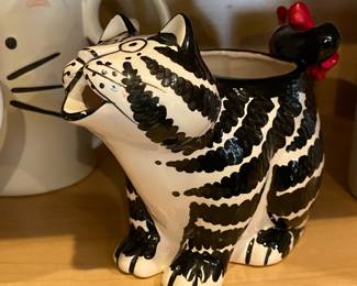 1970's B. Kliban Cat with Red Bow Creamer Pitcher 