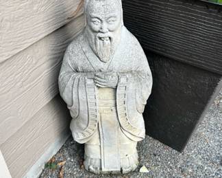 Concrete Monk Statue