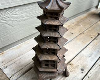 Cast Iron Pagoda Statue