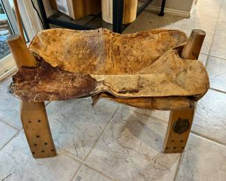 Egyptian Leather Camel Stool