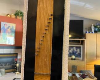 Mounted Plaque with Guzheng Instrument 