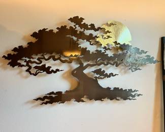 Brass Bonsai Tree Wall Art