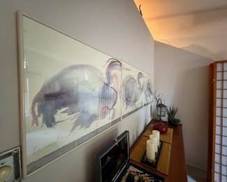 Heron Dancer Panel Watercolor Set by Carol Grigg