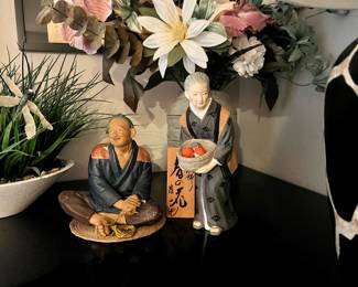 Japanese Hakata Clay Dolls - Madam Of Kaklemon, Happy Rope Maker