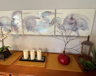 Heron Dancer Panel Watercolor Set by Carol Grigg