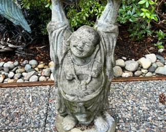 Concrete Laughing Buddha Statue