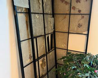 Floral Rice Paper 3 Panel Shoji Screen