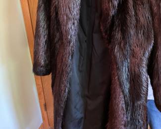 Vintage Black Ranch Mink Coat, Marshall Fields