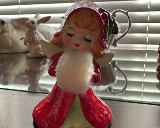 Lefton Angel with Muff Figurine